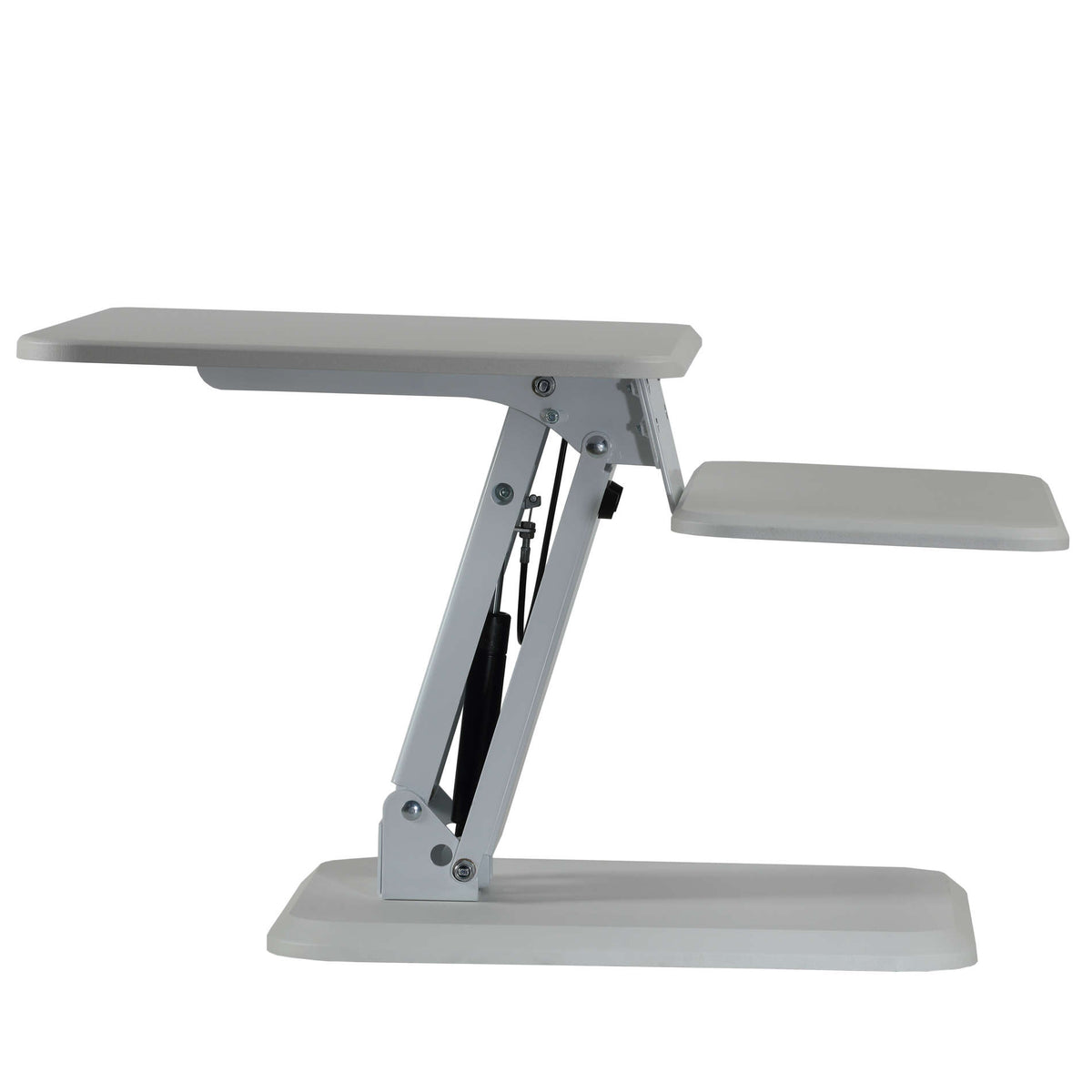 Cortesi Home Orbit Sit to Stand Adjustable Desktop Converter Monitor Stand, White