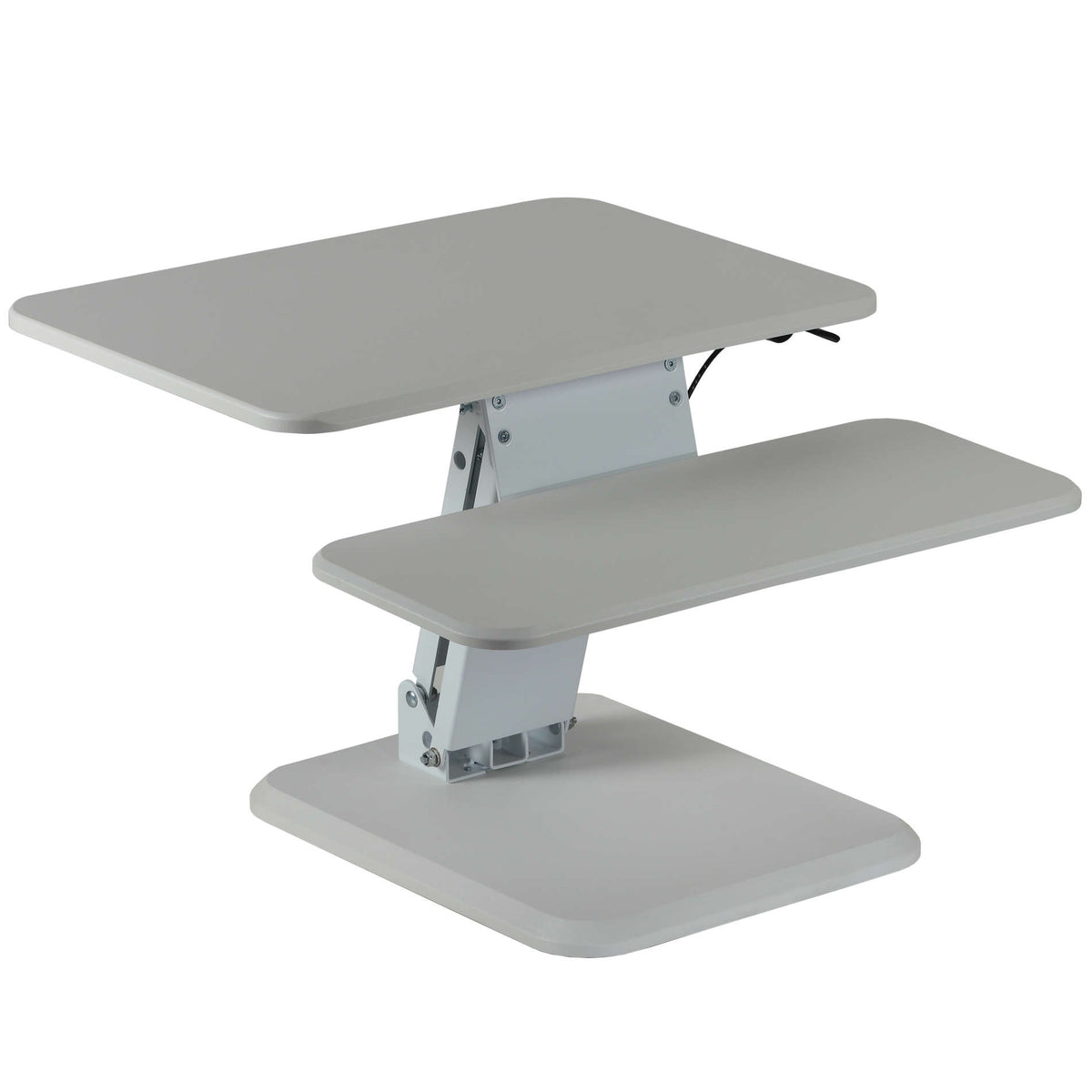 Cortesi Home Orbit Sit to Stand Adjustable Desktop Converter Monitor Stand, White