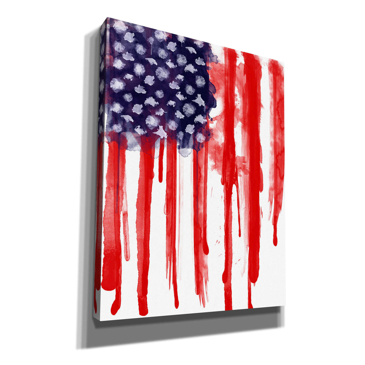 Cortesi Home &#39;American Flag Splatter&#39; by Nicklas Gustafsson, Canvas Wall Art