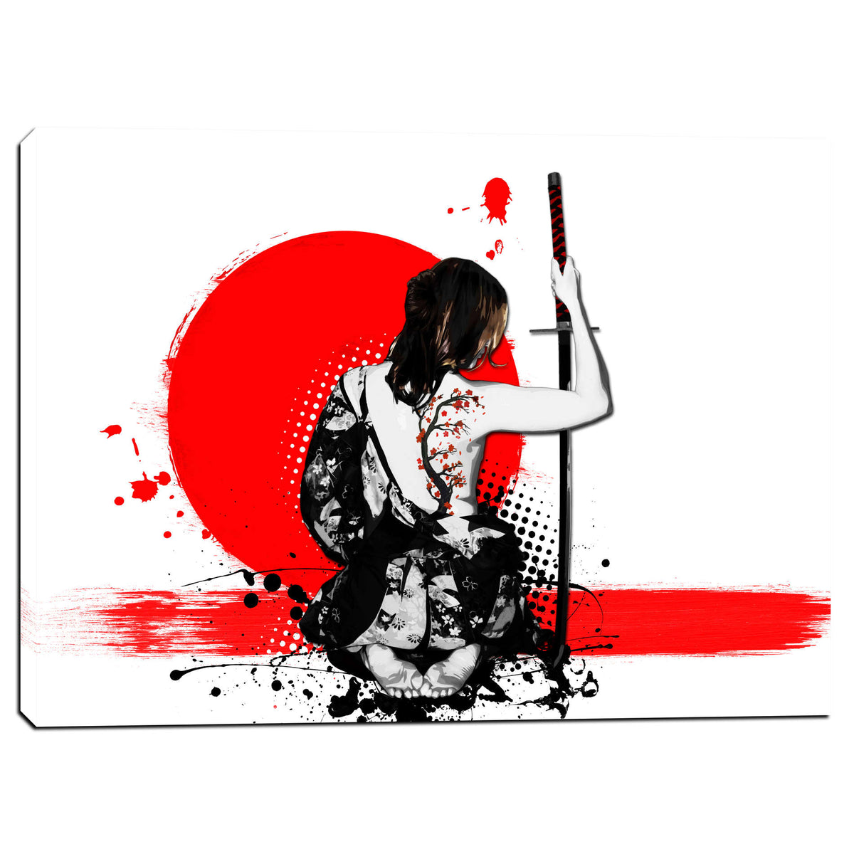 Cortesi Home &#39;Trash Polka- Female Samurai&#39; by Nicklas Gustafsson, Canvas Wall Art