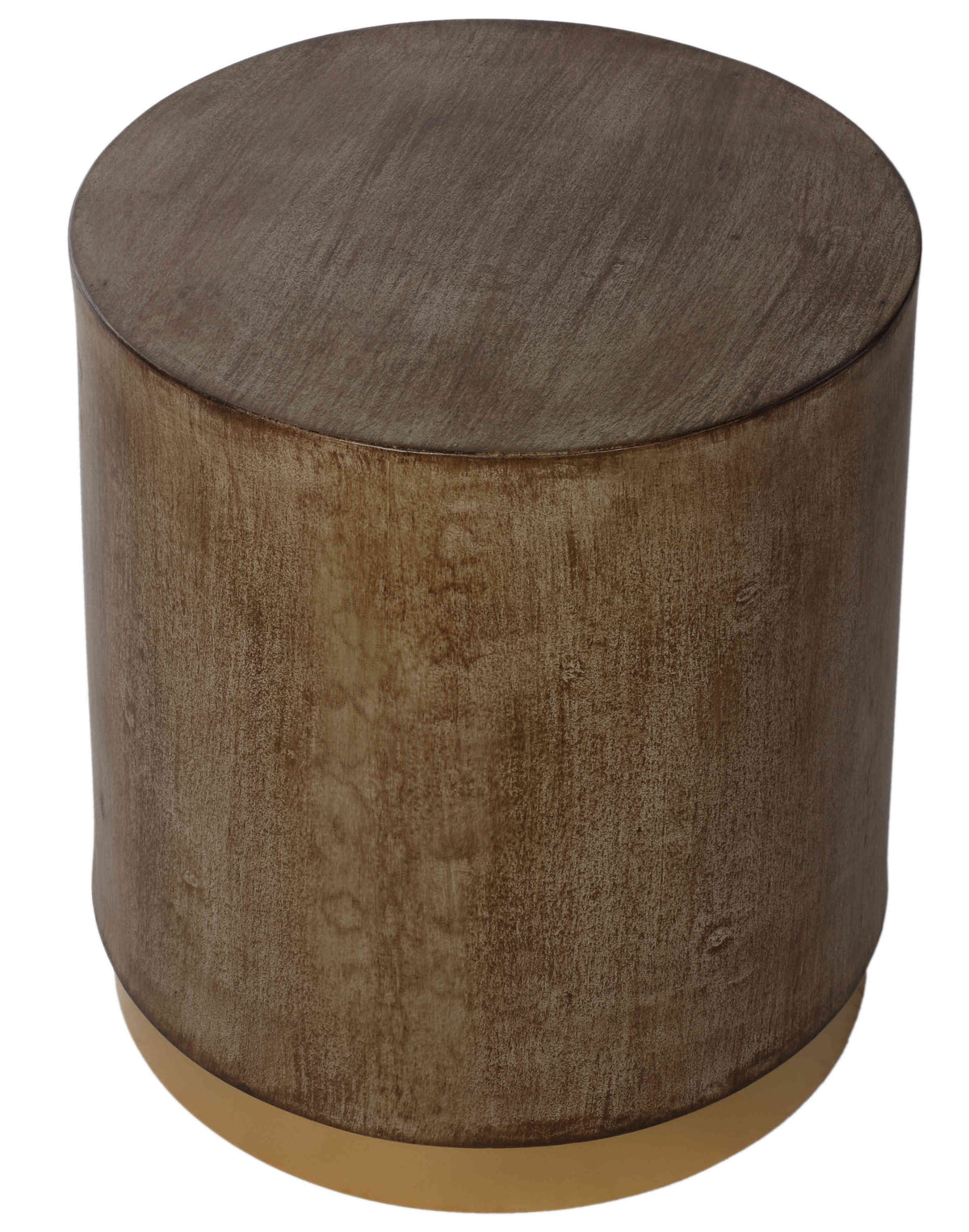 Cortesi Home Tunbridge Round Wooden End Table Ottoman