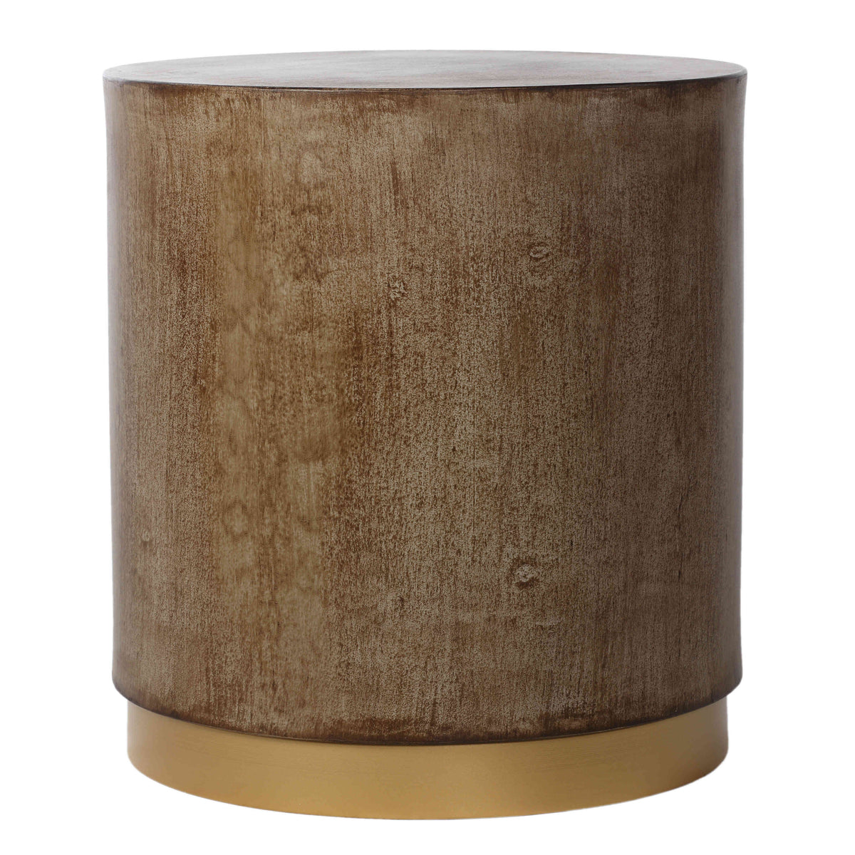 Cortesi Home Tunbridge Round Wooden End Table Ottoman