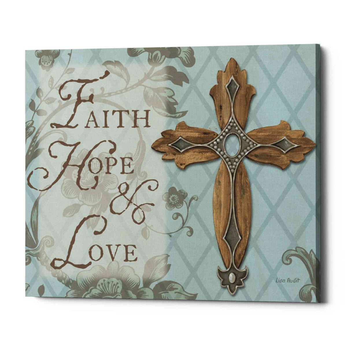 Epic Graffiti &#39;Faith Hope Love&#39; by Lisa Audit, Canvas Wall Art,