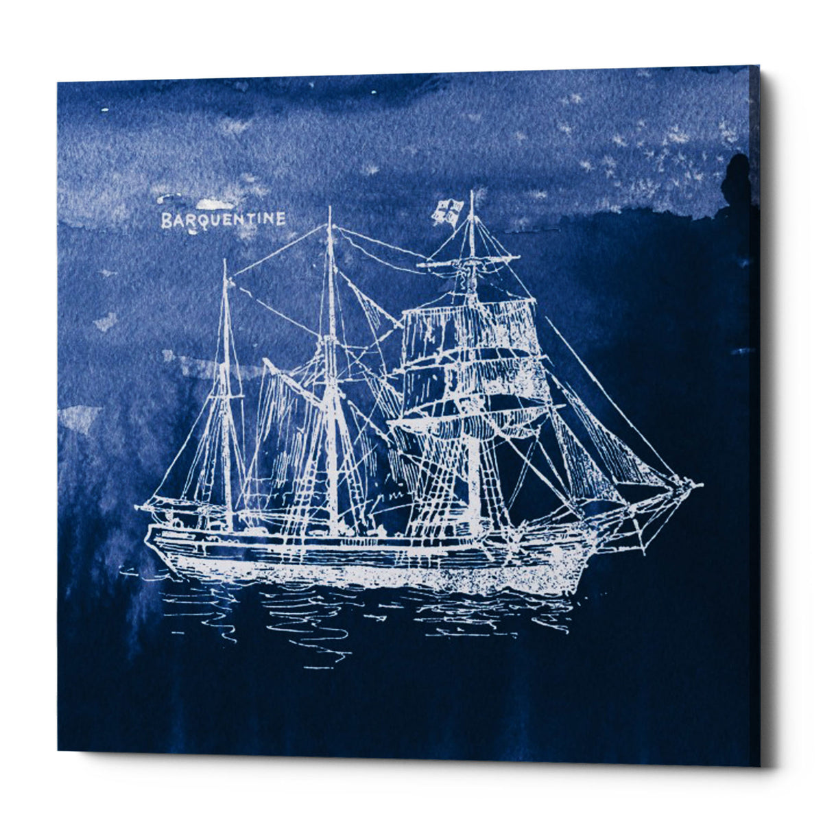 Epic Graffiti &quot;Sailing Ships III&quot; by Wild Apple Portfolio, Giclee Canvas Wall Art, 12&quot;x12&quot;