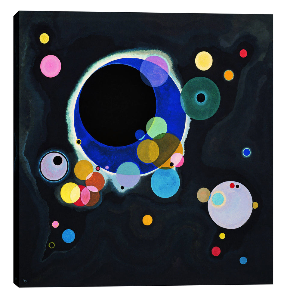 Epic Graffiti &quot;Several Circles&quot; by Wassily Kandinsky Giclee Canvas Wall Art, 12&quot; x 12&quot;