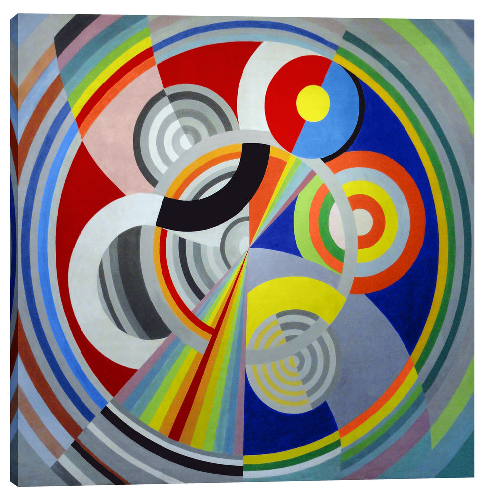 Epic Graffiti &quot;Rythme n°1&quot; by Robert Delaunay Giclee Canvas Wall Art, 12&quot; x 12&quot;