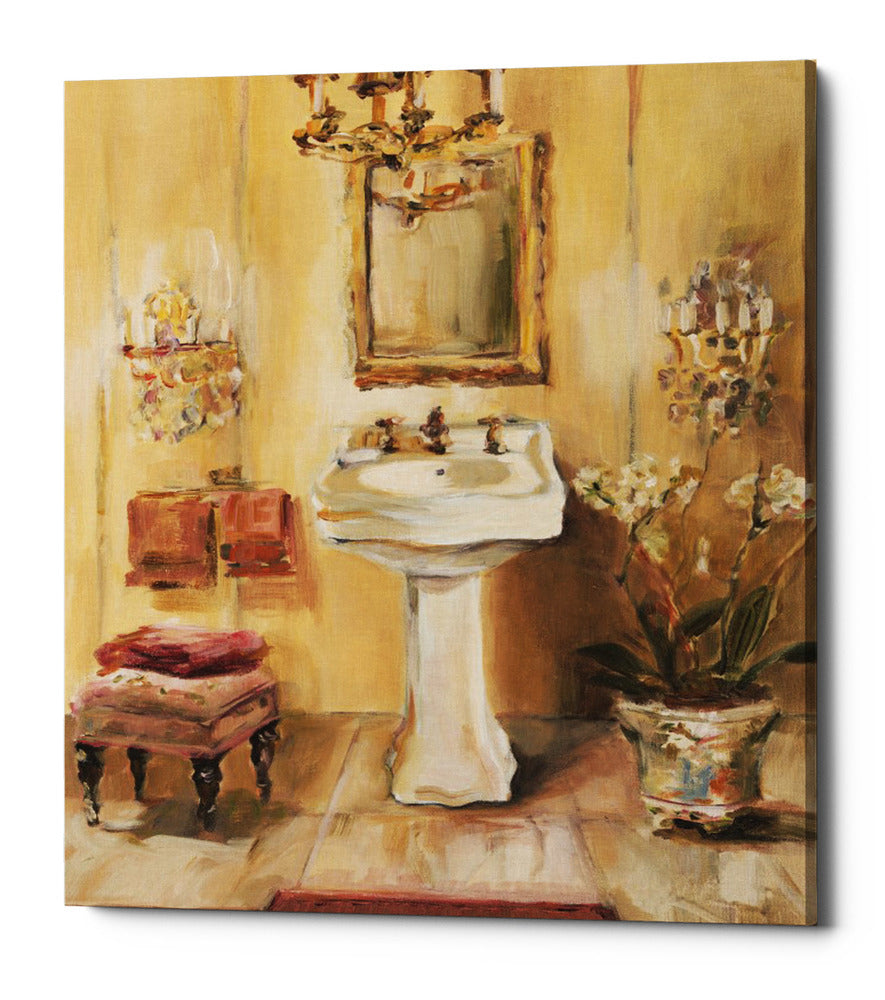 Epic Graffiti &quot;French Bath III&quot; by Marilyn Hageman, Giclee Canvas Wall Art, 12&quot;x16&quot;