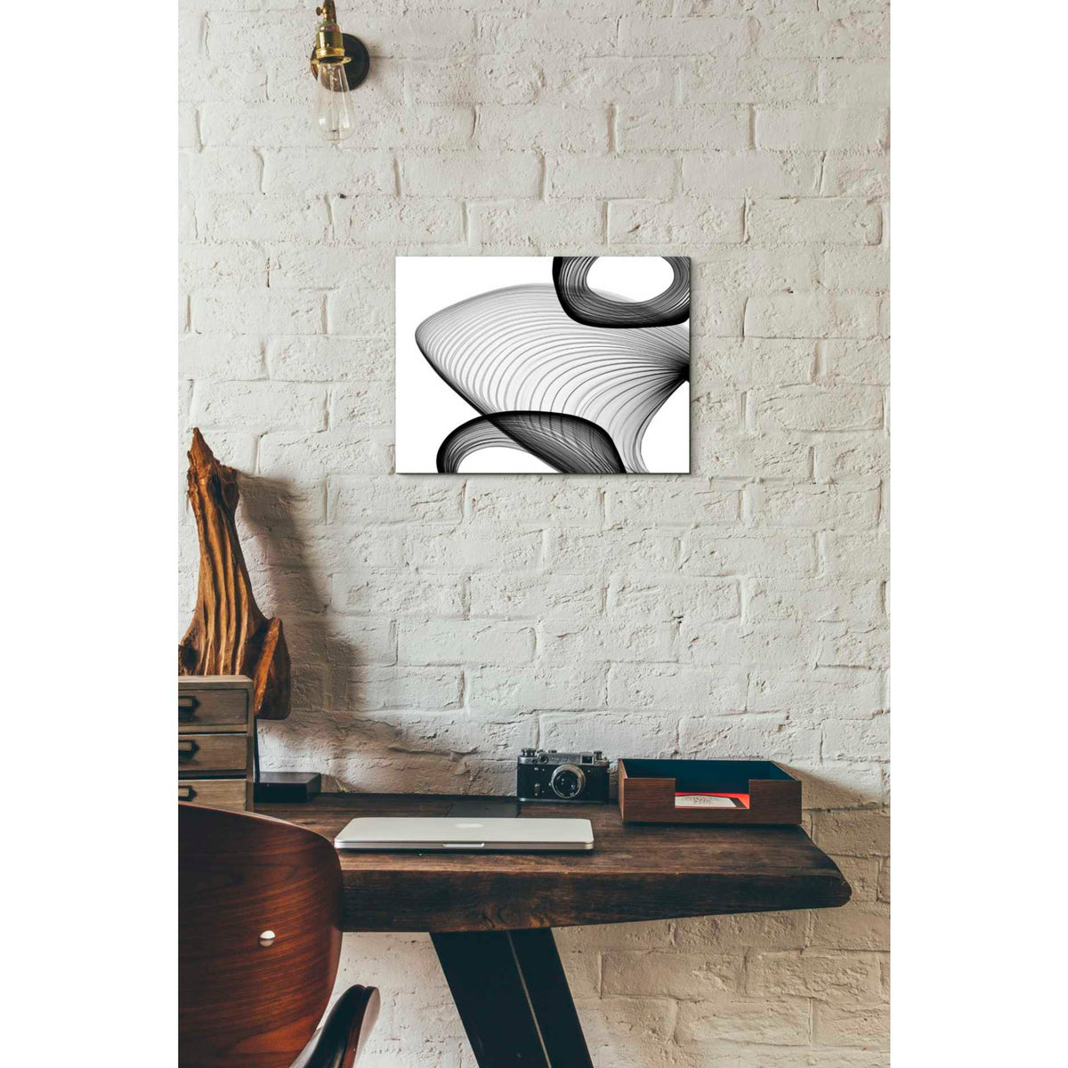 Epic Graffiti &#39;Abstract Black and White 21-59&#39; by Irena Orlov, Giclee Canvas Wall Art