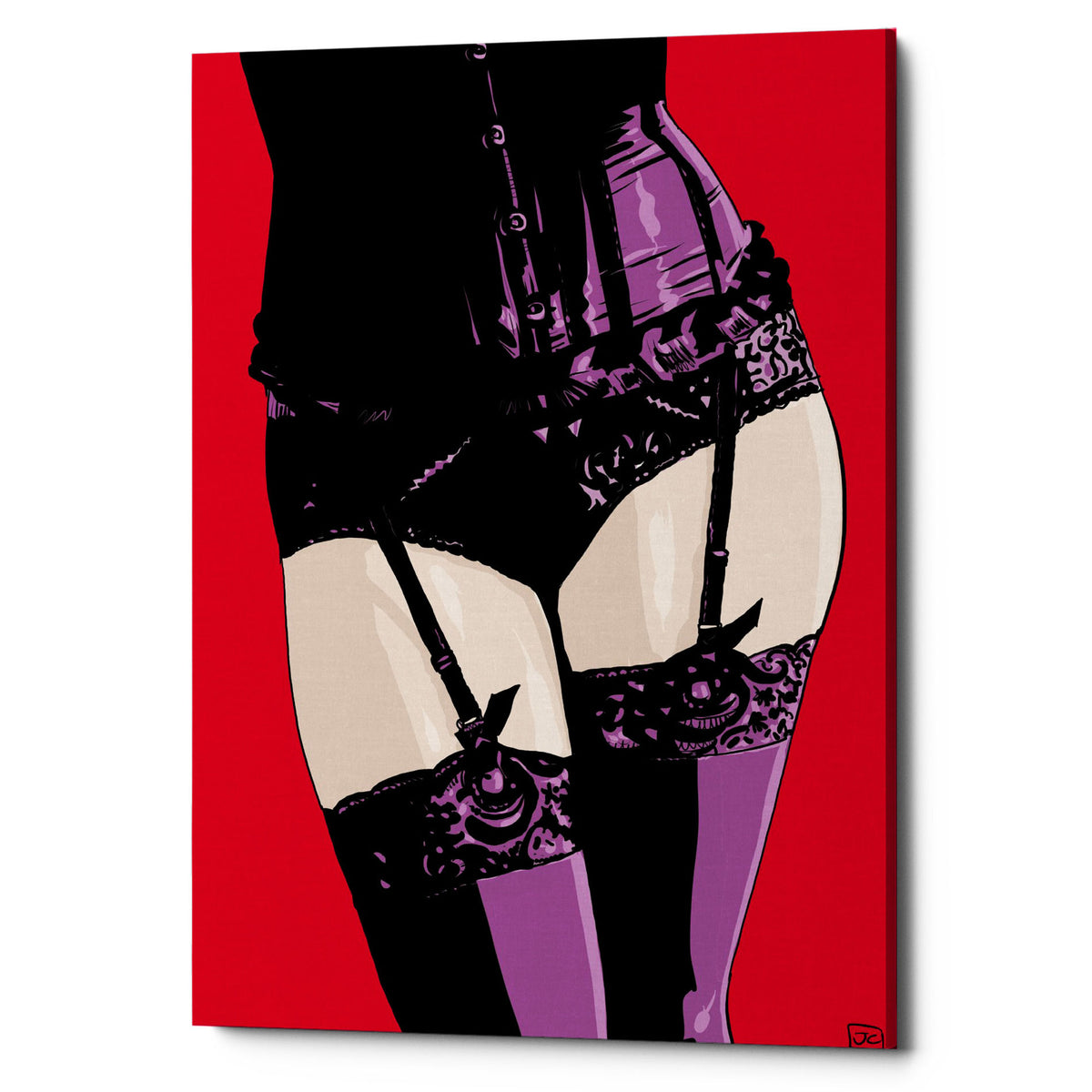 Epic Graffiti &quot;Purple Corset&quot; by Giuseppe Cristiano, Giclee Canvas Wall Art, 12&quot;x18&quot;