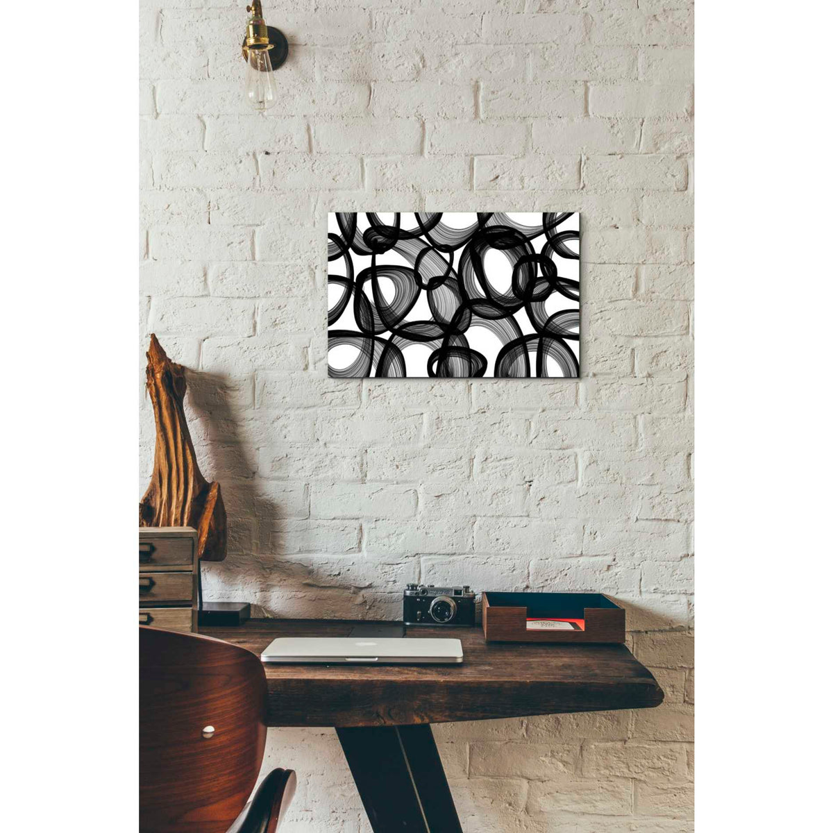 Epic Graffiti &#39;Abstract Black and White 2015&#39; by Irena Orlov, Giclee Canvas Wall Art