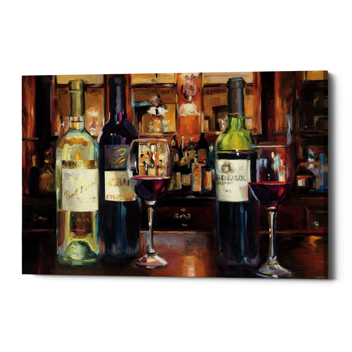 Epic Graffiti &quot;A Reflection of Wine&quot; by Marilyn Hageman, Giclee Canvas Wall Art, 12&quot;x18&quot;