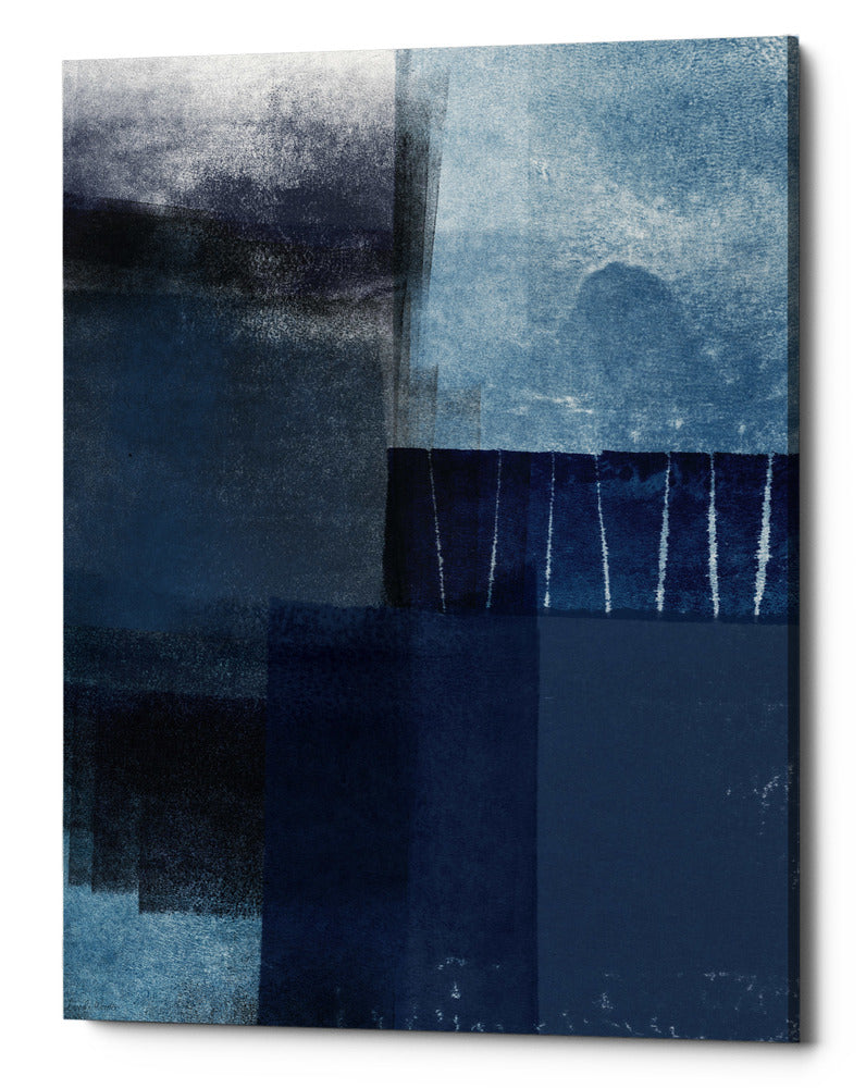 Epic Graffiti &quot;Blue Abstract I&quot; by Linda Woods, Giclee Canvas Wall Art, 16&quot;x18&quot;
