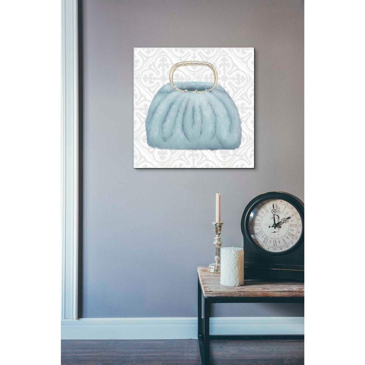 Epic Graffiti &#39;Must Have Fashion III Gray White&#39; by Emily Adams, Giclee Canvas Wall Art