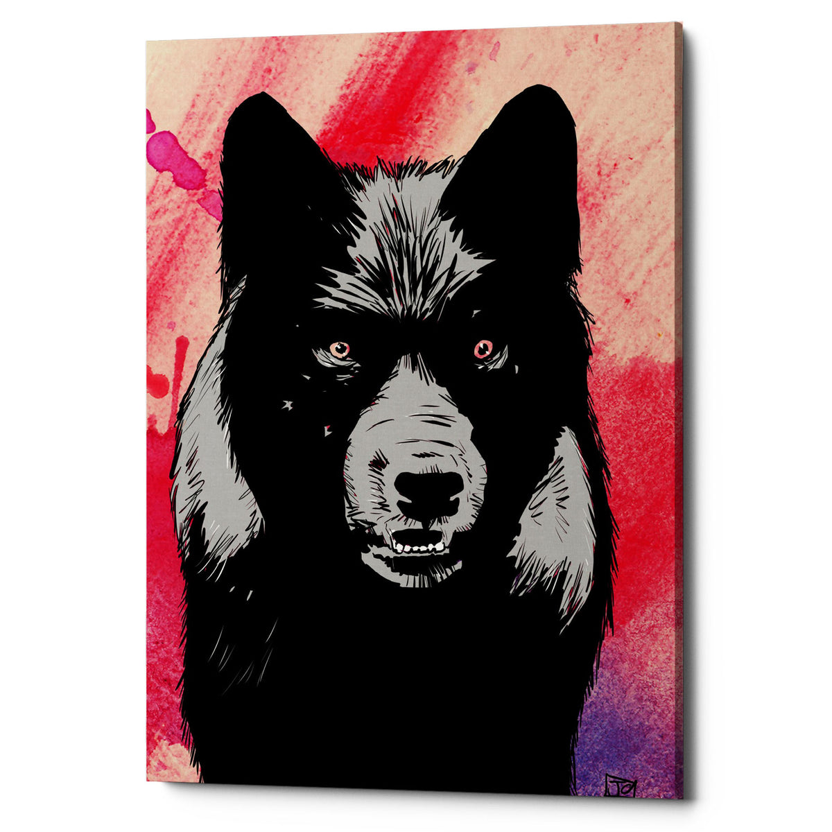 Epic Graffiti &quot;Wolf&quot; by Giuseppe Cristiano, Giclee Canvas Wall Art, 18&quot;x26&quot;