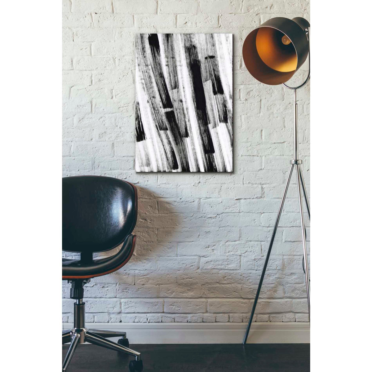 Epic Graffiti &#39;Black and White Strokes South&#39; Giclee Canvas Wall Art