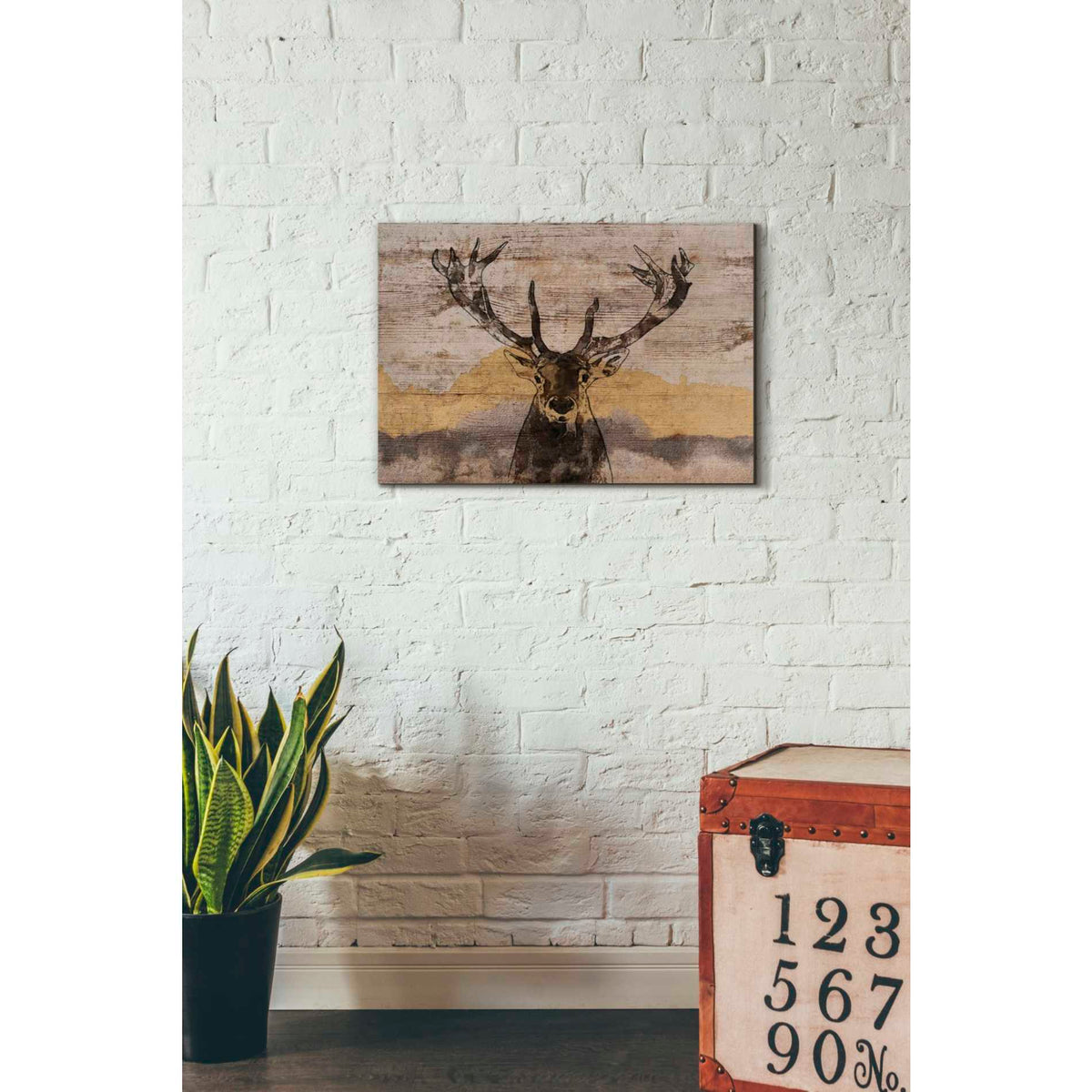 Epic Graffiti &#39;White-Tailed Deer&#39; by Irena Orlov, Giclee Canvas Wall Art