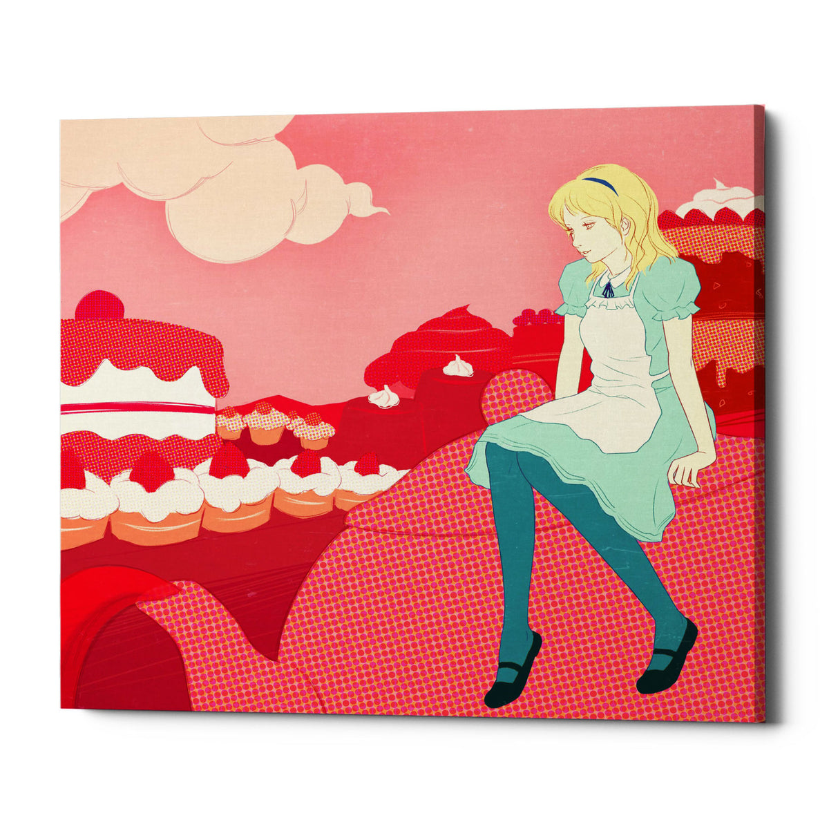 Epic Graffiti &quot;Alice in the Candy World&quot; by Sai Tamiya, Giclee Canvas Wall Art, 20&quot;x24&quot;