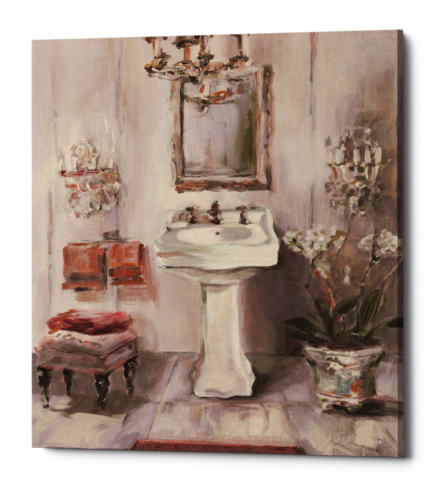 Epic Graffiti &quot;French Bath III Gray and Blush&quot; by Marilyn Hageman, Giclee Canvas Wall Art, 20&quot;x24&quot;