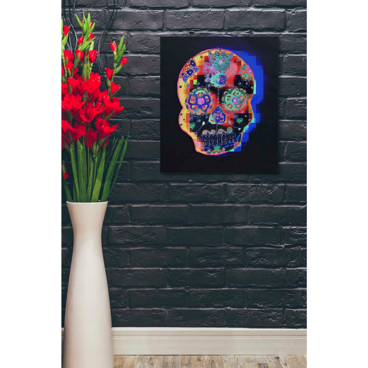 Epic Graffiti &#39;Colorful Skull&#39; by Irena Orlov, Giclee Canvas Wall Art