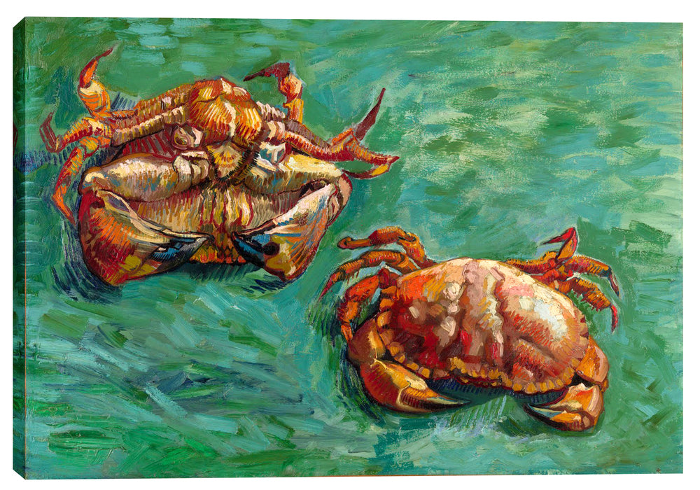 Epic Graffiti &quot;Two Crabs&quot; by Vincent Van Gogh Giclee Canvas Wall Art, 26&quot; x 40&quot;