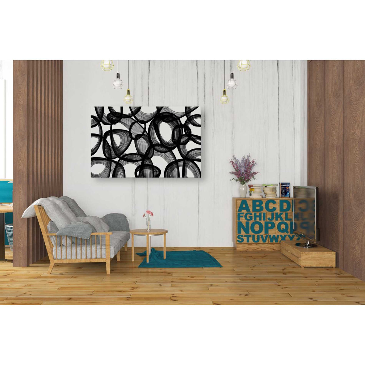 Epic Graffiti &#39;Abstract Black and White 2015&#39; by Irena Orlov, Giclee Canvas Wall Art