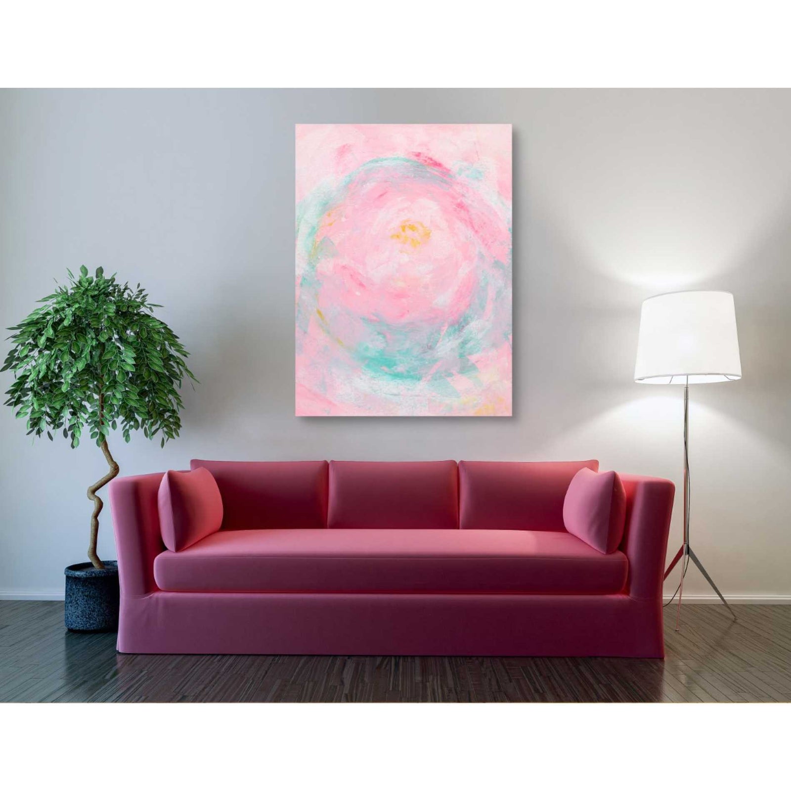 Epic Graffiti 'Pink Peony' Giclee Canvas Wall Art