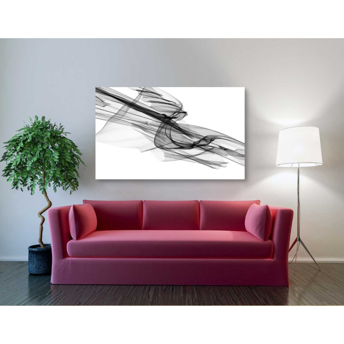 Epic Graffiti &#39;Abstract Black and White 19-48&#39; by Irena Orlov, Giclee Canvas Wall Art