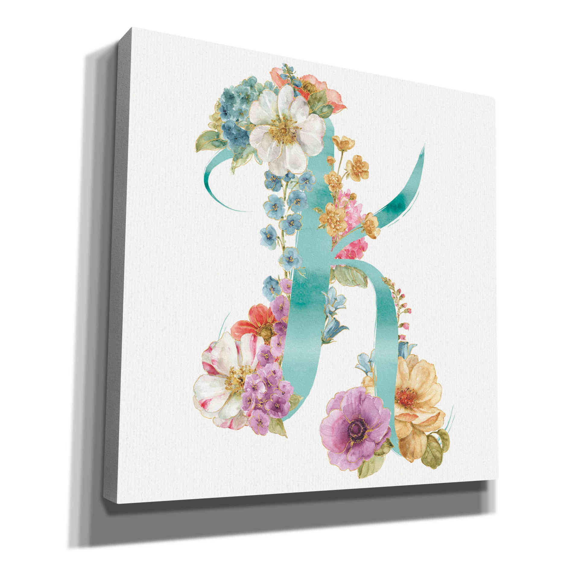 Epic Graffiti 'Rainbow Seeds Monogram K' by Lisa Audit, Canvas Wall Art