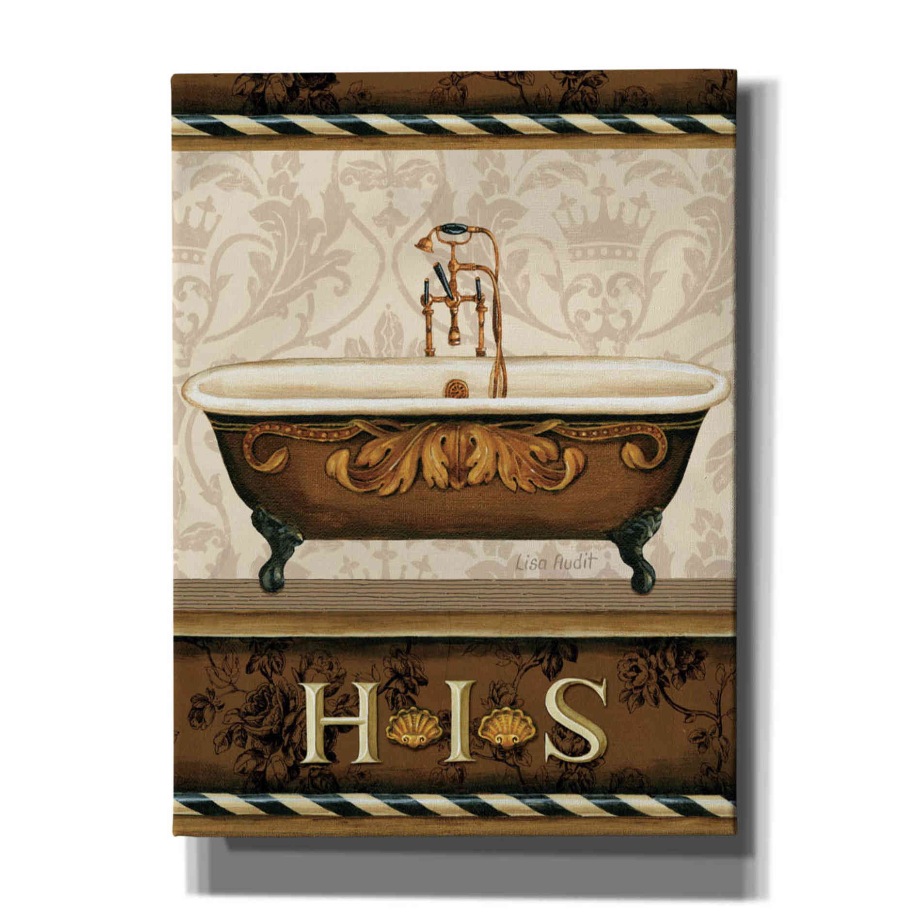 Epic Graffiti 'Bourgoisie Bath I' by Lisa Audit, Canvas Wall Art