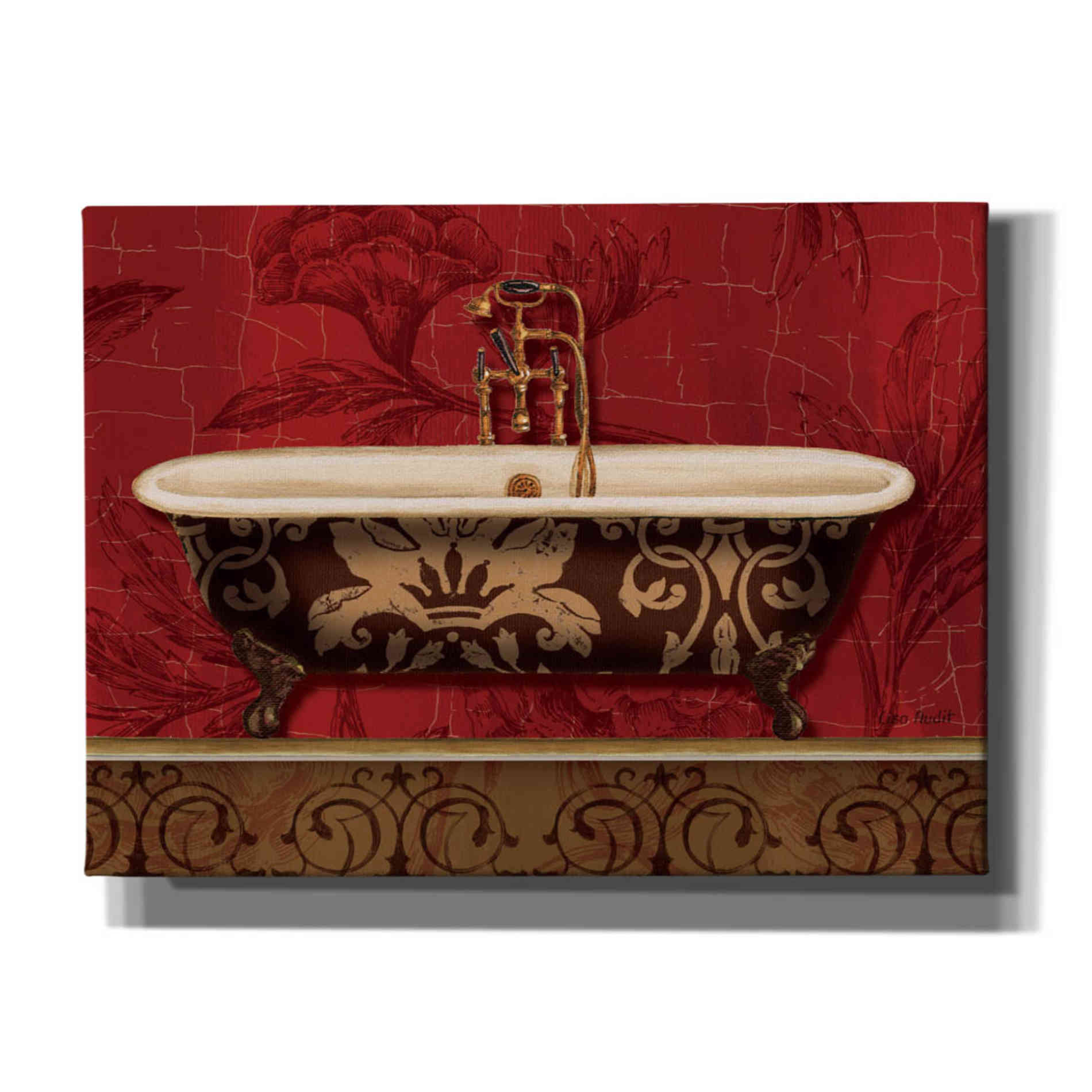 Epic Graffiti 'Royal Red Bath I' by Lisa Audit, Canvas Wall Art