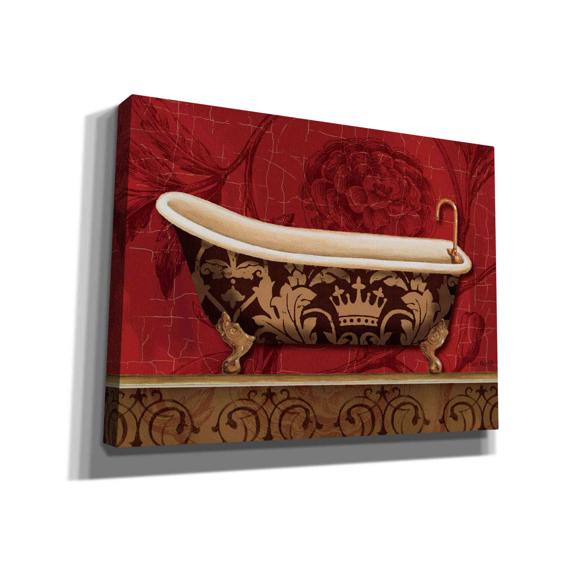 Epic Graffiti 'Royal Red Bath II' by Lisa Audit, Canvas Wall Art