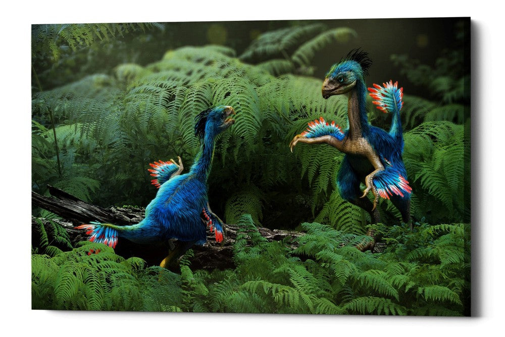 Epic Graffiti &quot;Caudipteryx&quot; Giclee Canvas Wall Art