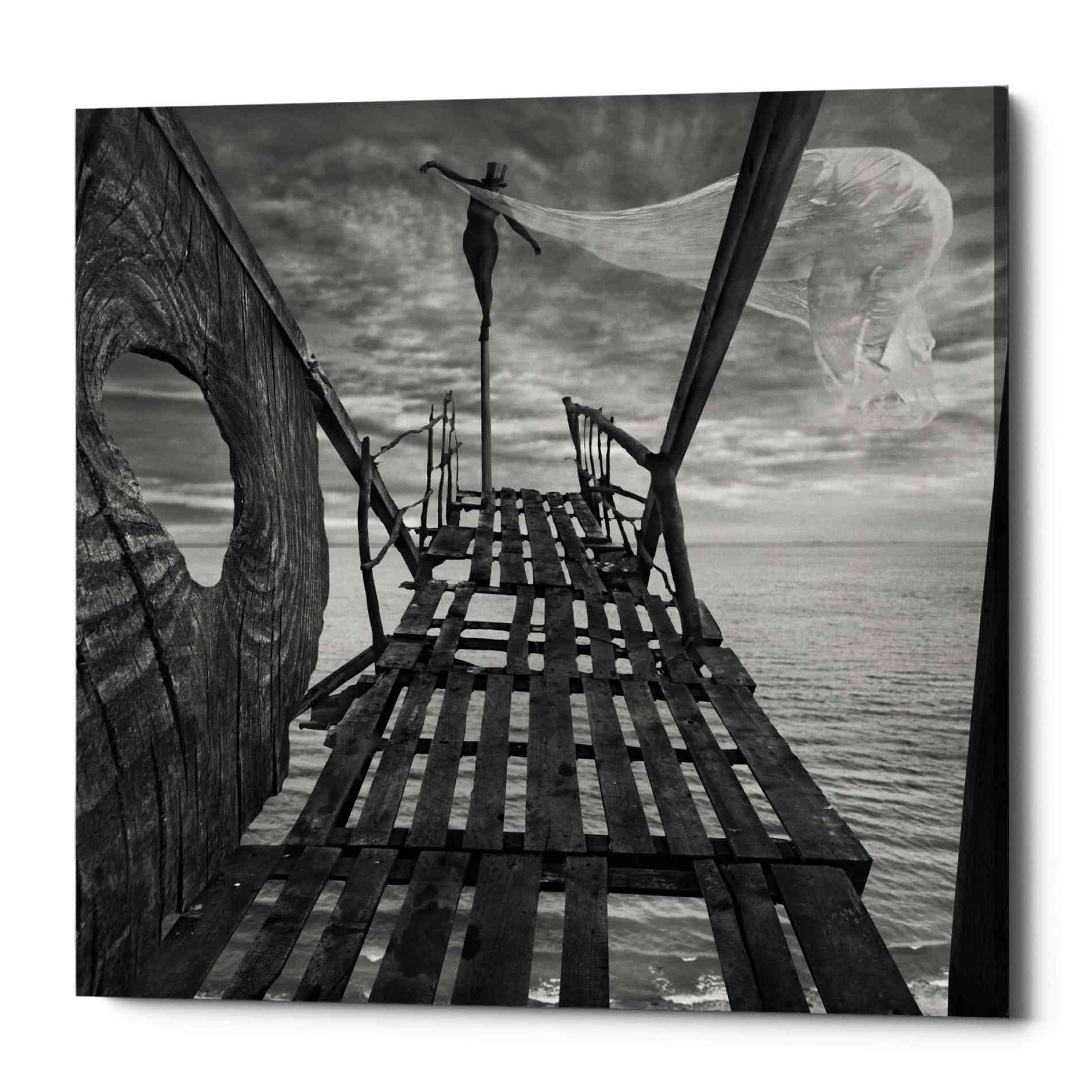 Epic Graffiti 'Black Bridge' by Dariusz Klimczak, Canvas Wall Art