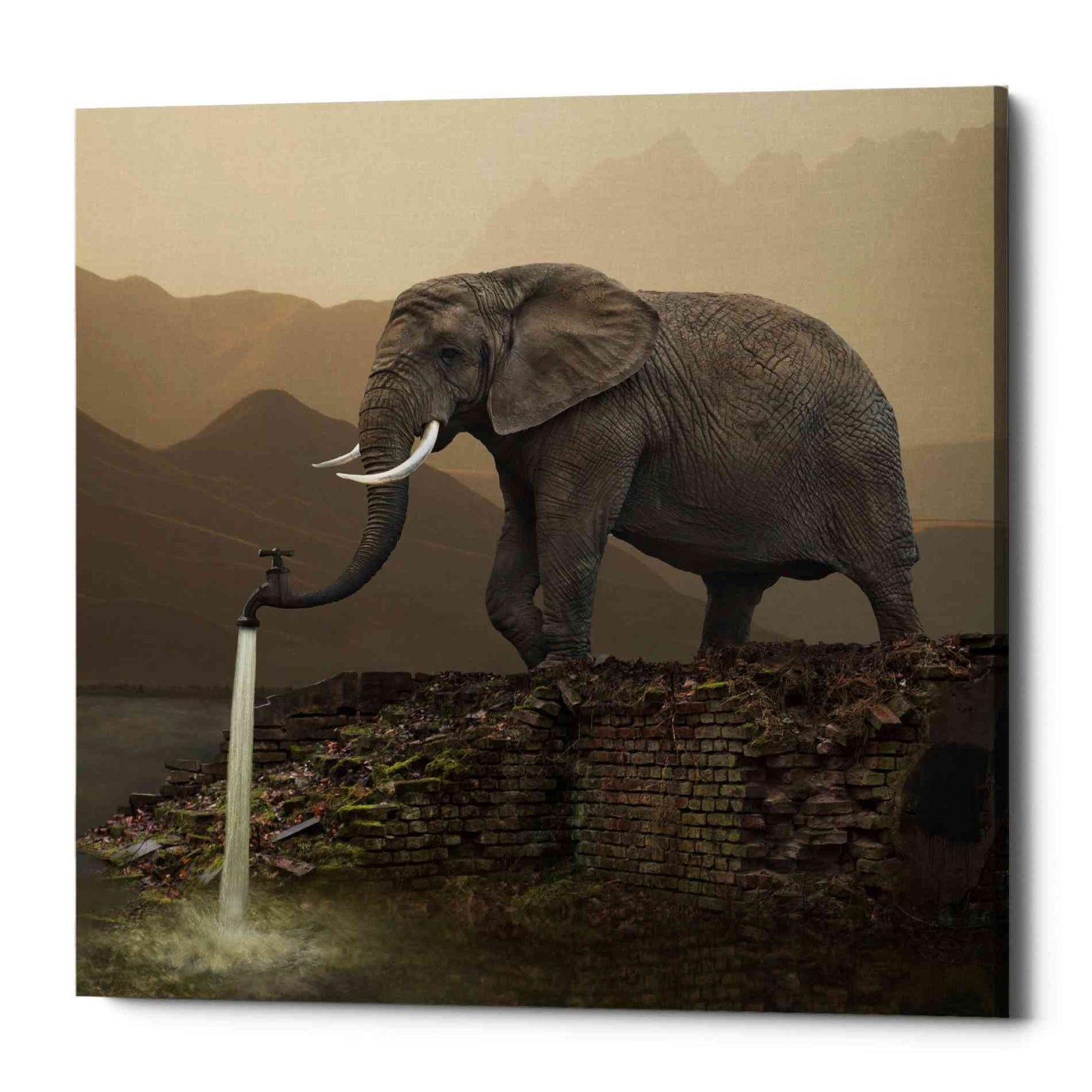 Epic Graffiti 'Hydrant' by Dariusz Klimczak, Canvas Wall Art