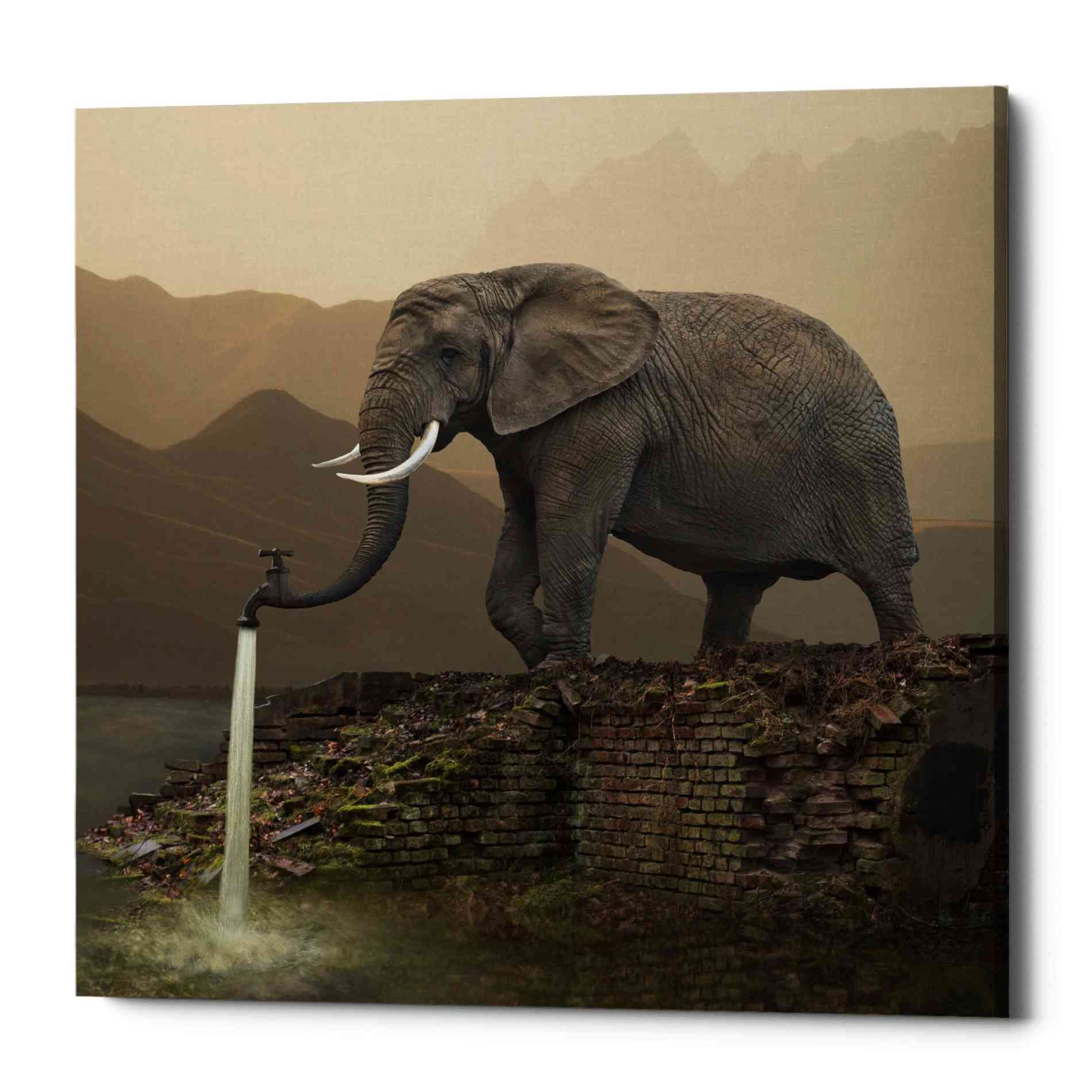 Epic Graffiti 'Hydrant' by Dariusz Klimczak, Canvas Wall Art