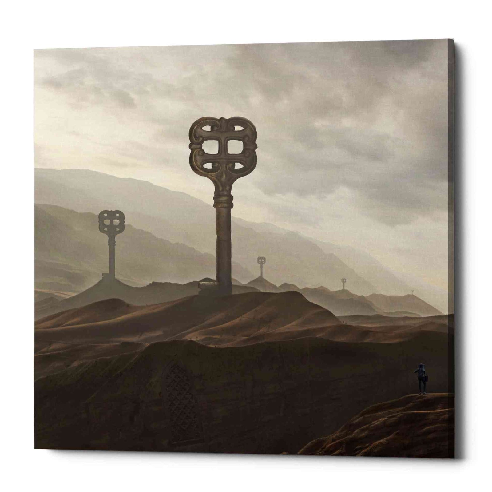 Epic Graffiti 'Land of Keys' by Dariusz Klimczak, Canvas Wall Art