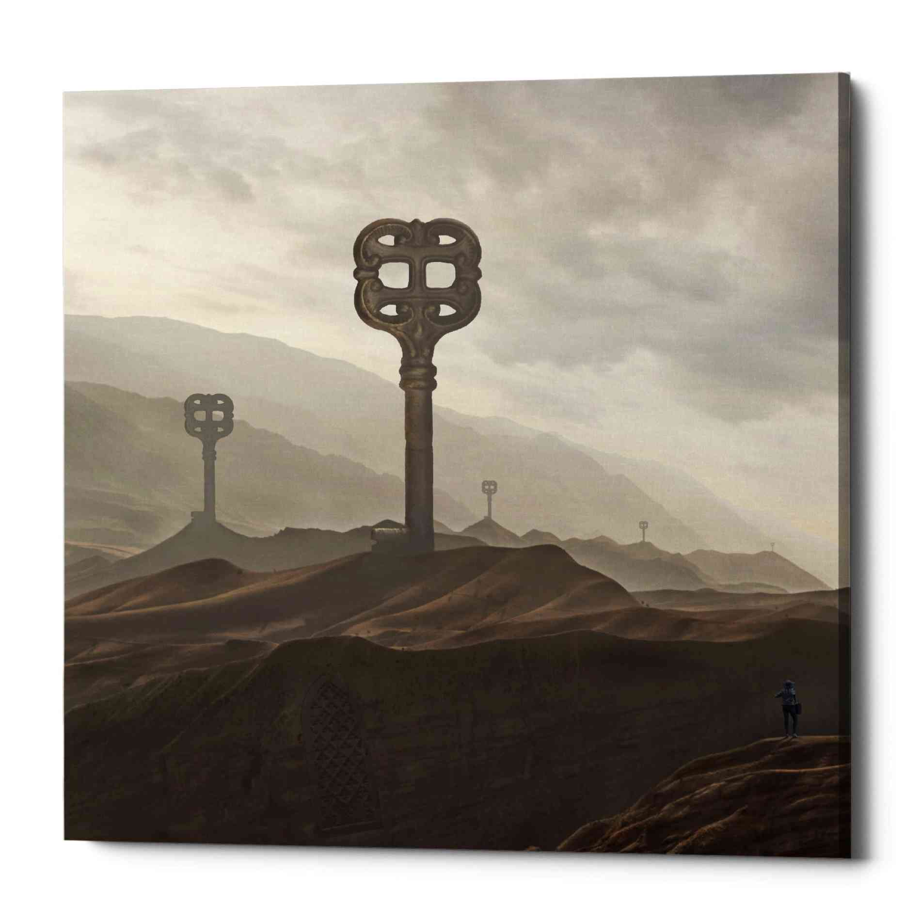 Epic Graffiti 'Land of Keys' by Dariusz Klimczak, Canvas Wall Art