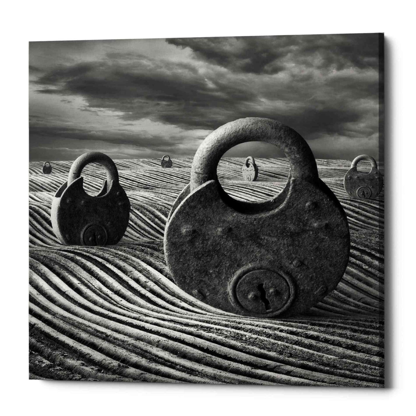 Epic Graffiti 'Locked Landscape' by Dariusz Klimczak, Canvas Wall Art