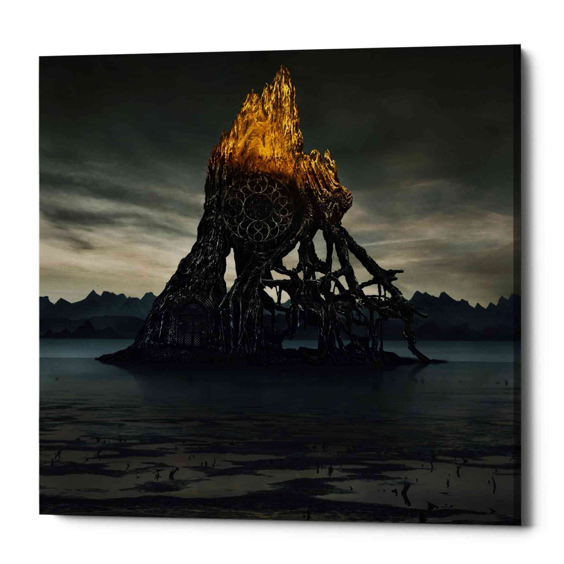Epic Graffiti 'Temple of Light' by Dariusz Klimczak, Canvas Wall Art