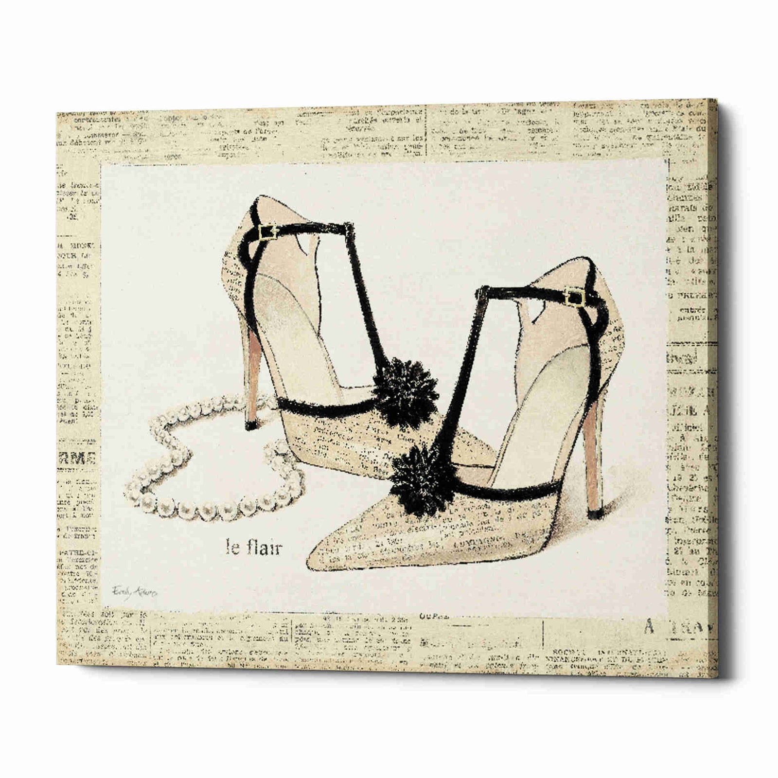 Epic Graffiti 'From Emilys Closet I' by Emily Adams, Giclee Canvas Wall Art