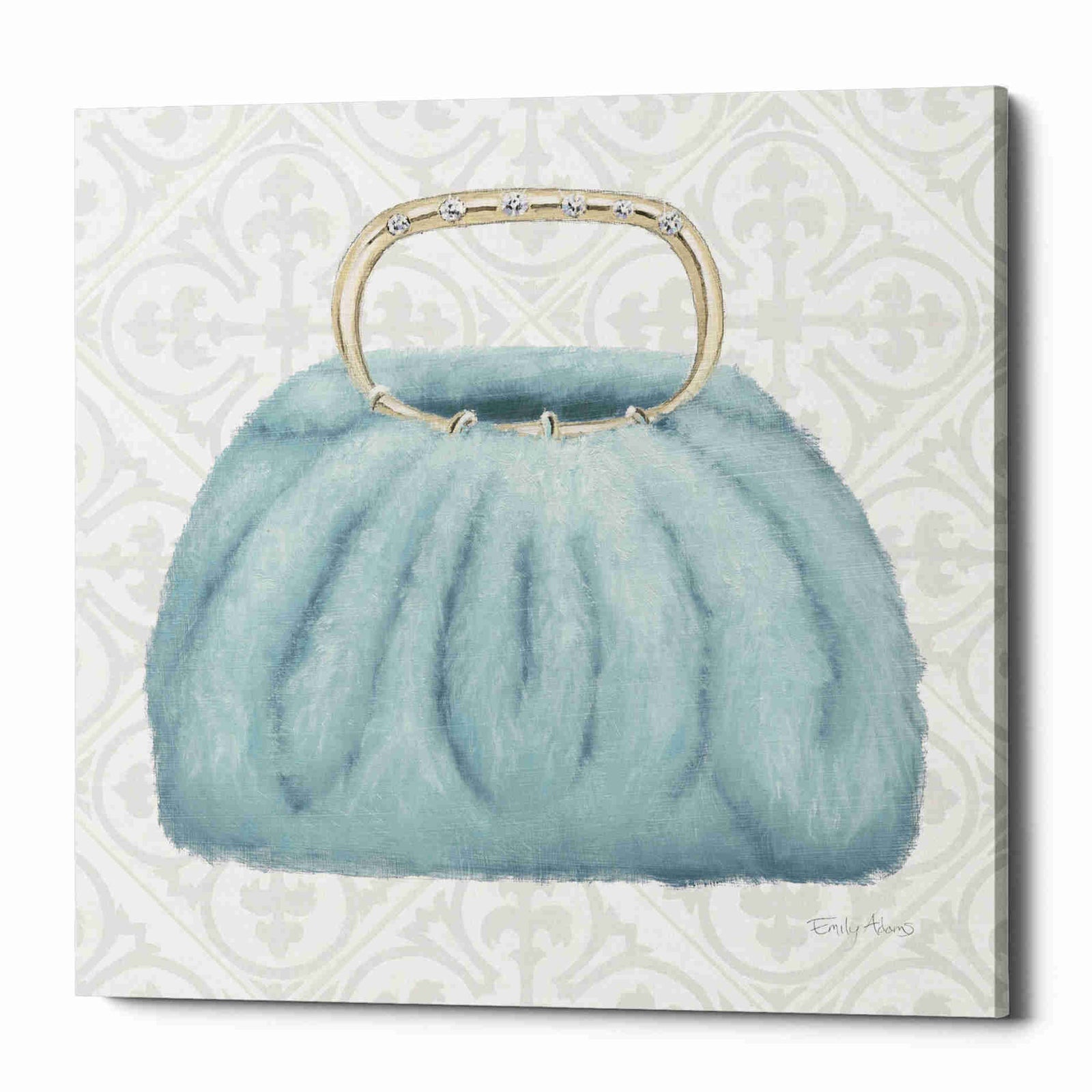 Epic Graffiti 'Must Have Fashion III Gray White' by Emily Adams, Giclee Canvas Wall Art