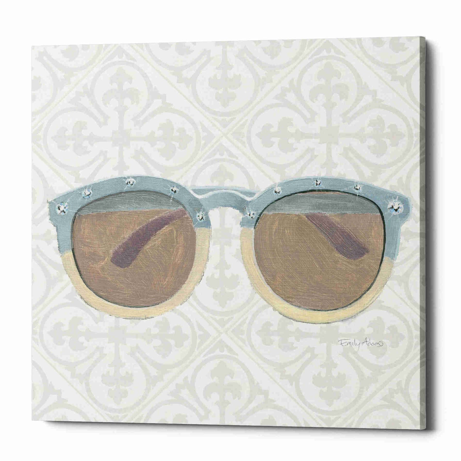 Epic Graffiti 'Must Have Fashion I Gray White' by Emily Adams, Giclee Canvas Wall Art