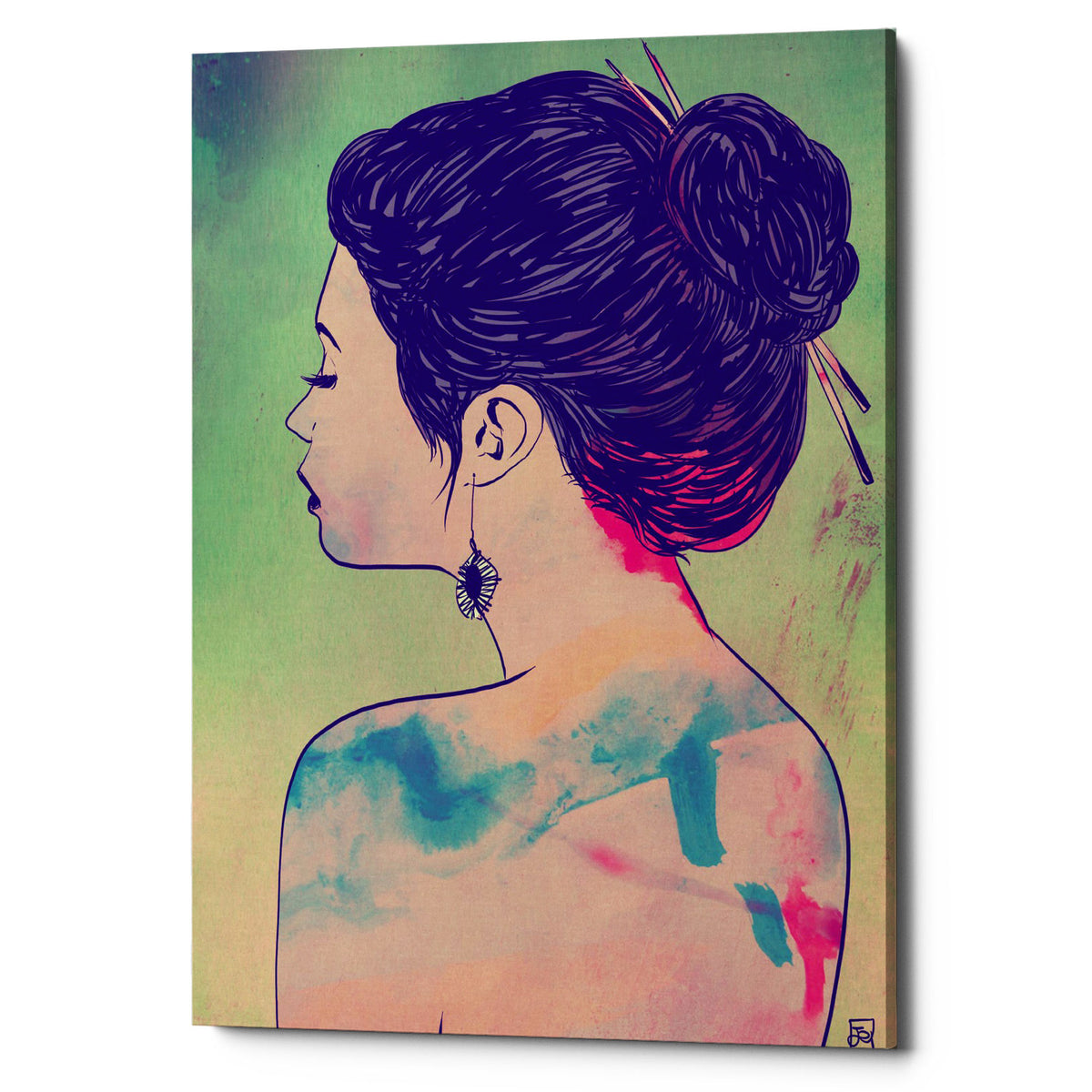 Epic Graffiti &quot;Colors&quot; by Giuseppe Cristiano, Giclee Canvas Wall Art