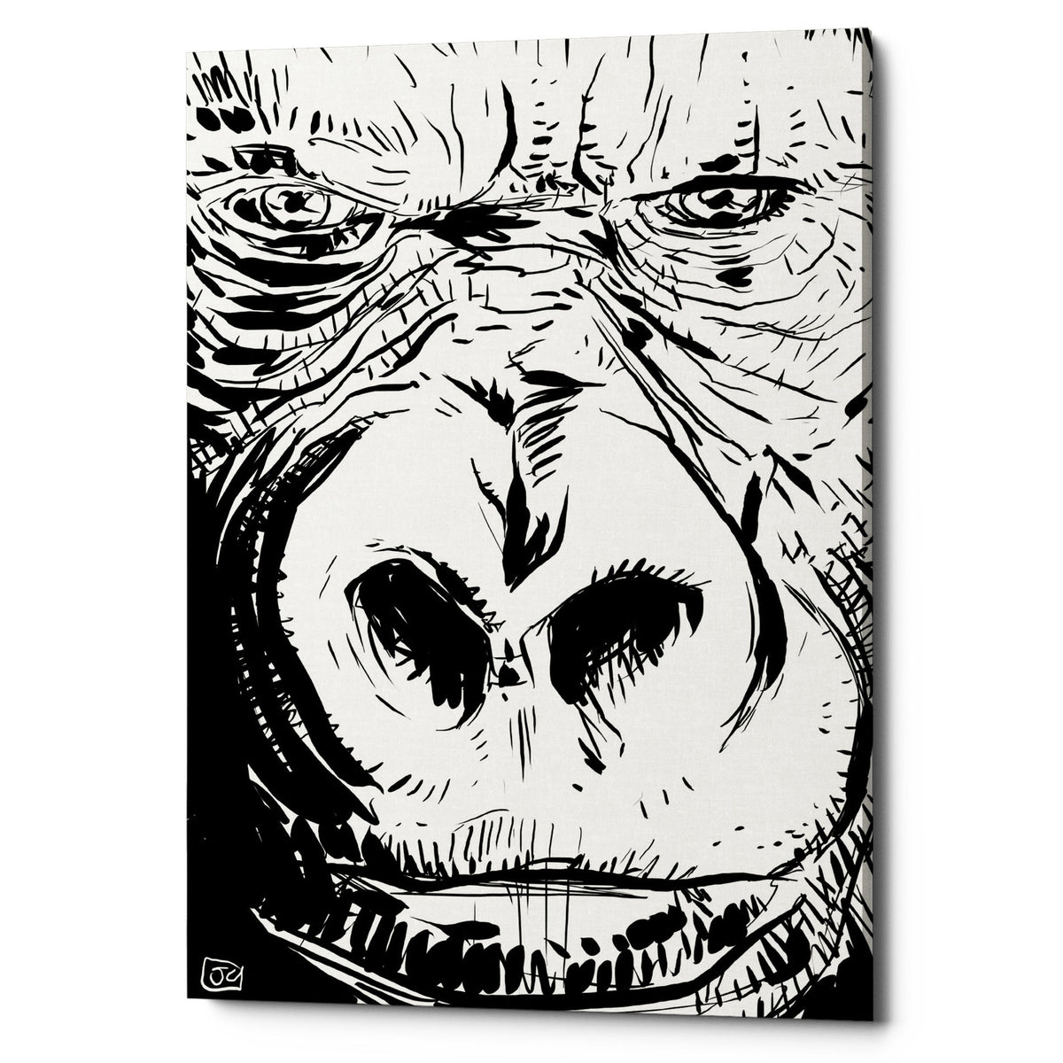 Epic Graffiti &quot;Gorilla&quot; by Giuseppe Cristiano, Giclee Canvas Wall Art