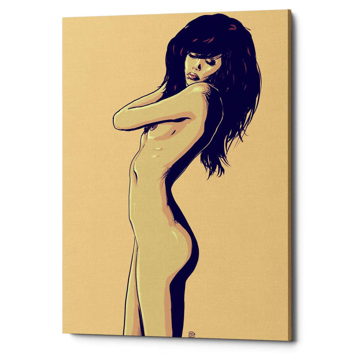 Epic Graffiti &quot;New Nude 2&quot; by Giuseppe Cristiano, Giclee Canvas Wall Art