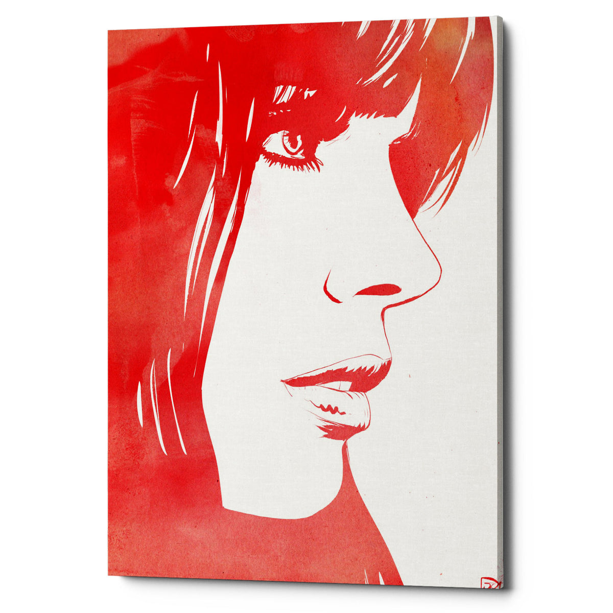 Epic Graffiti &quot;Portrait in Red&quot; by Giuseppe Cristiano, Giclee Canvas Wall Art