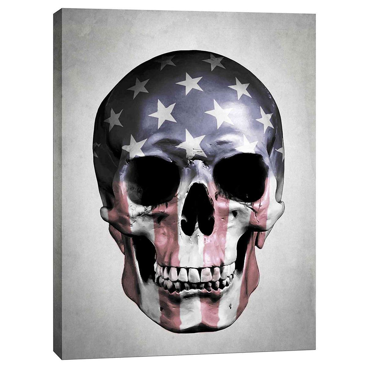 Cortesi Home &#39;American Skull-Grey&#39; by Nicklas Gustafsson, Canvas Wall Art