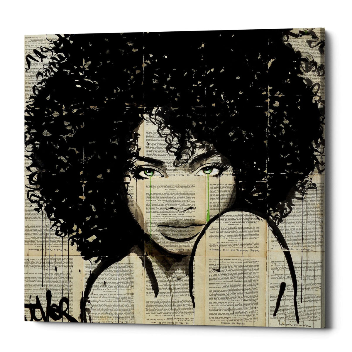 Epic Graffiti &quot;Angel&quot; by Loui Jover, Giclee Canvas Wall Art