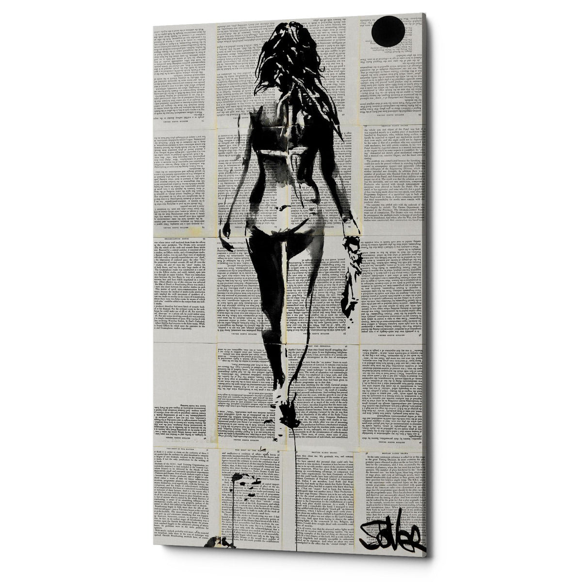 Epic Graffiti &quot;Beachcomber&quot; by Loui Jover, Giclee Canvas Wall Art