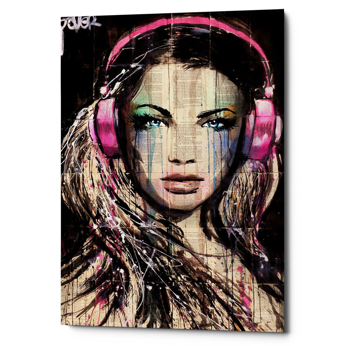 Epic Graffiti &quot;DJ&quot; by Loui Jover, Giclee Canvas Wall Art